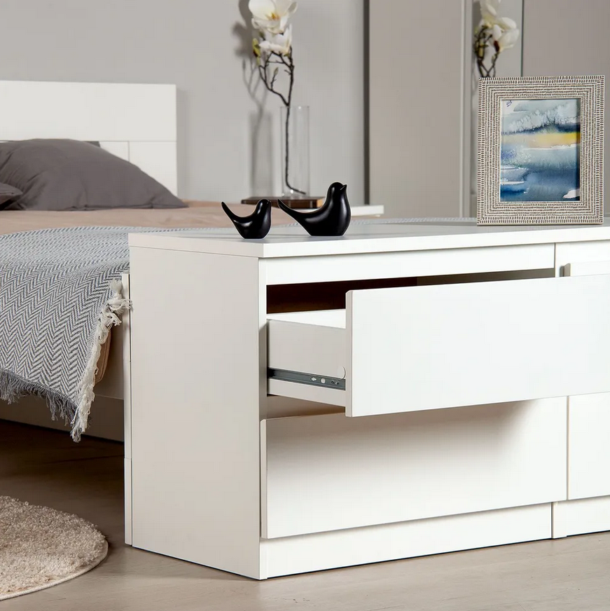 KASTOR/MALM тумба  4 ящика белая