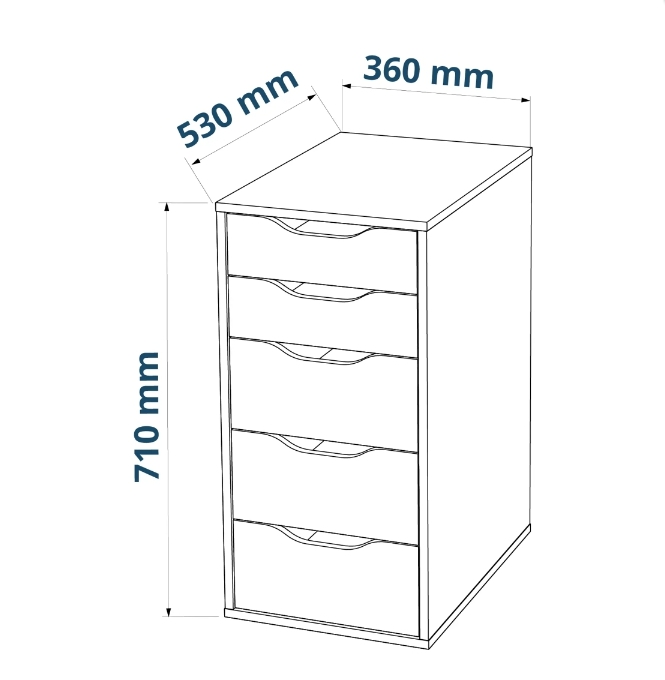 Стол ИНГАР 140*55 + 2 тумбы Ингар 5 серо-бирюзовый