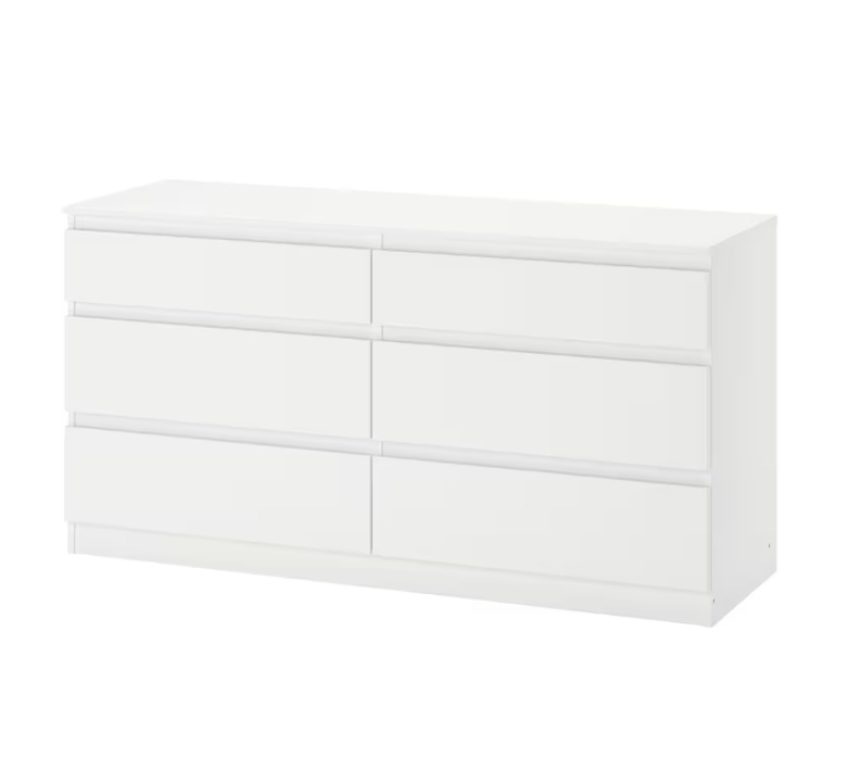 KULLEN КУЛЛЕН комод белый 6 ящиков