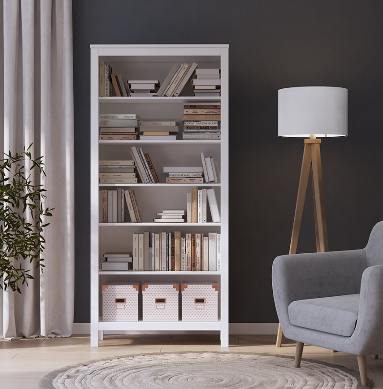 HEMNES ХЕМНЭС  КЫМÖР стеллаж белый ширина 90 см