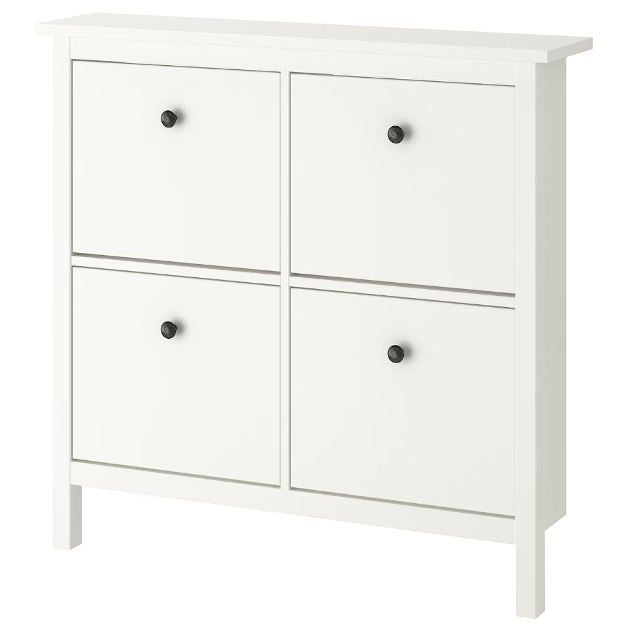 HEMNES ХЕМНЭС/MIRA галошница  4 отделения белая