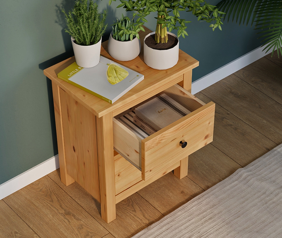 HEMNES ХЕМНЭС  КЫМÖР Комод 2 ящика светло-коричневый - тумба прикроватная