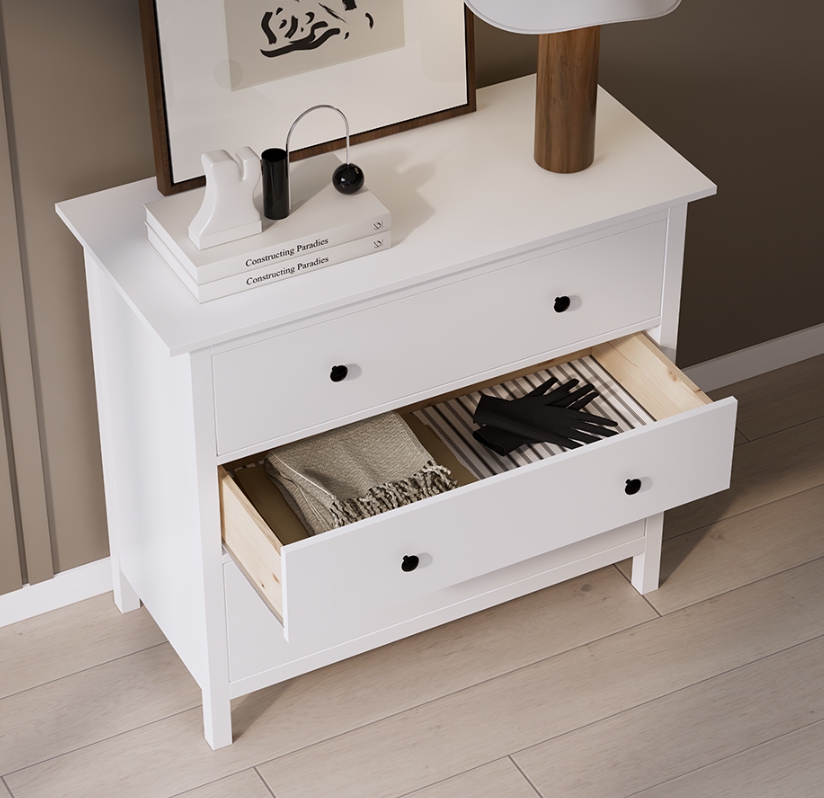 HEMNES ХЕМНЭС  КЫМÖР Комод 3 ящика белый