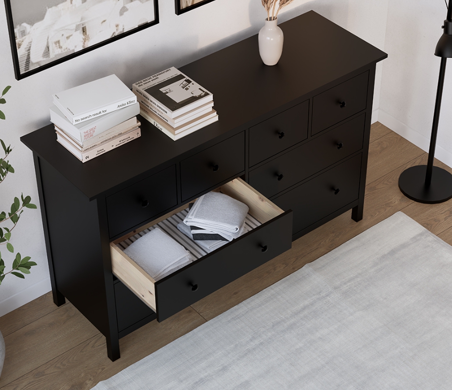 HEMNES ХЕМНЭС  КЫМÖР Комод 8 ящиков черный