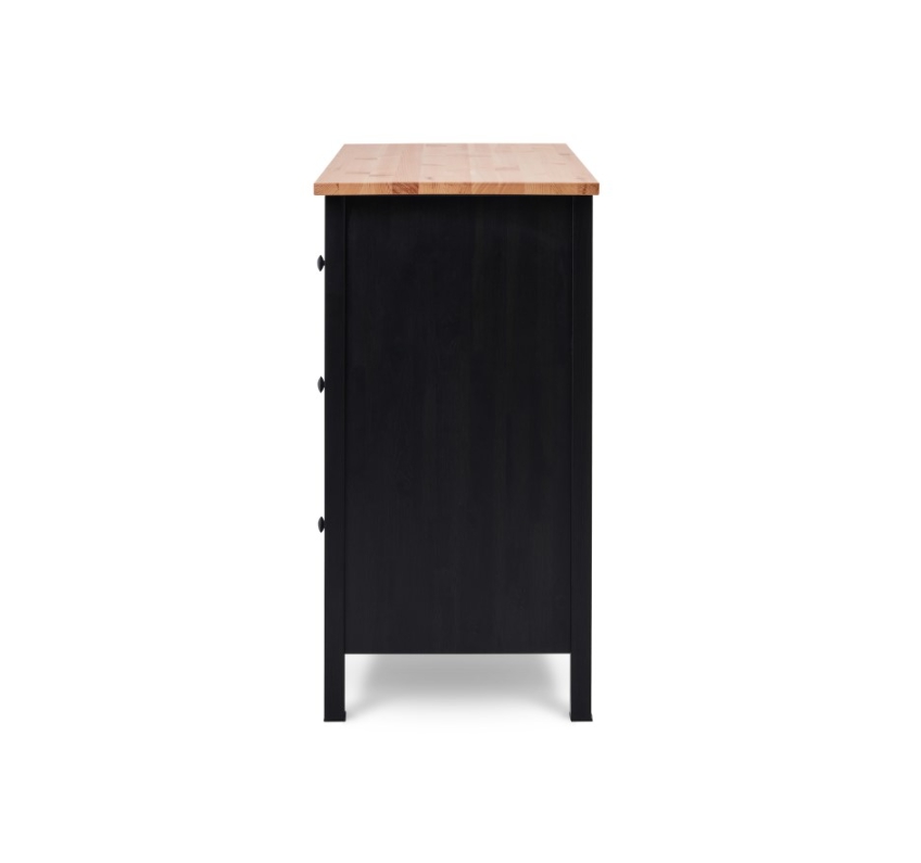 HEMNES ХЕМНЭС  КЫМÖР Комод 8 ящиков черный/светло-коричневый