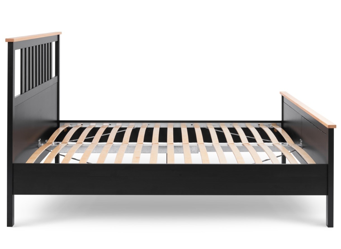 HEMNES ХЕМНЭС  КЫМÖР кровать черный/светло-коричневый 180*200