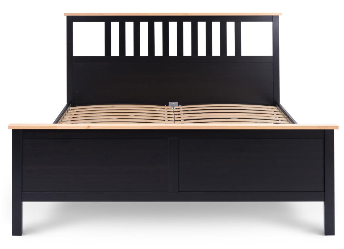 HEMNES ХЕМНЭС  КЫМÖР кровать черный/светло-коричневый 180*200