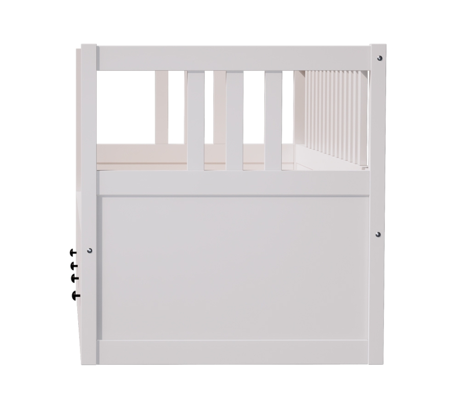 HEMNES ХЕМНЭС  КЫМÖР кровать-кушетка с хранилищем с выдвижением 80x200 Белый