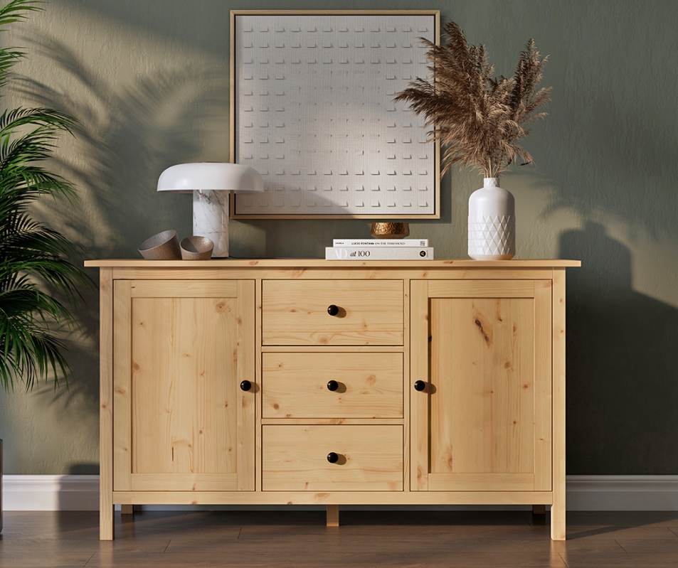 HEMNES ХЕМНЭС  КЫМÖР Сервант светло-коричневый