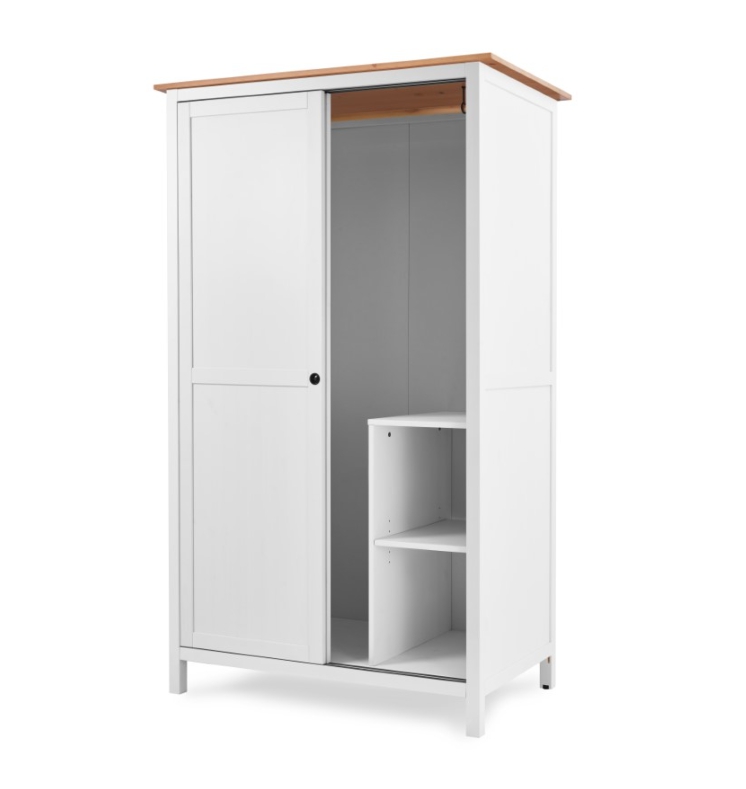 HEMNES ХЕМНЭС  КЫМÖР Шкаф с 2 дверями белый/натуральный