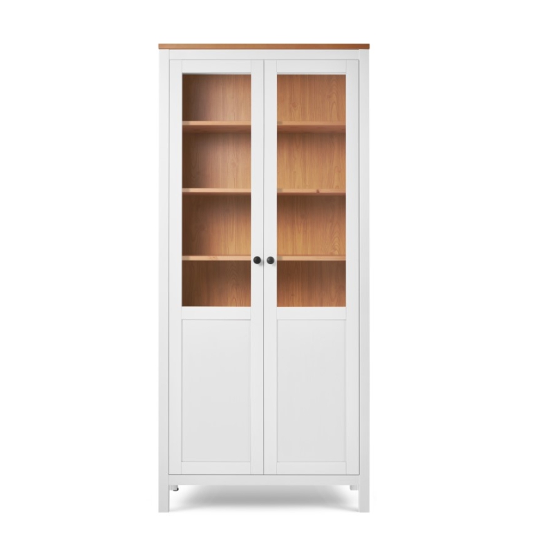 HEMNES ХЕМНЭС  КЫМÖР Шкаф с 2 дверями белый/светло-коричневый
