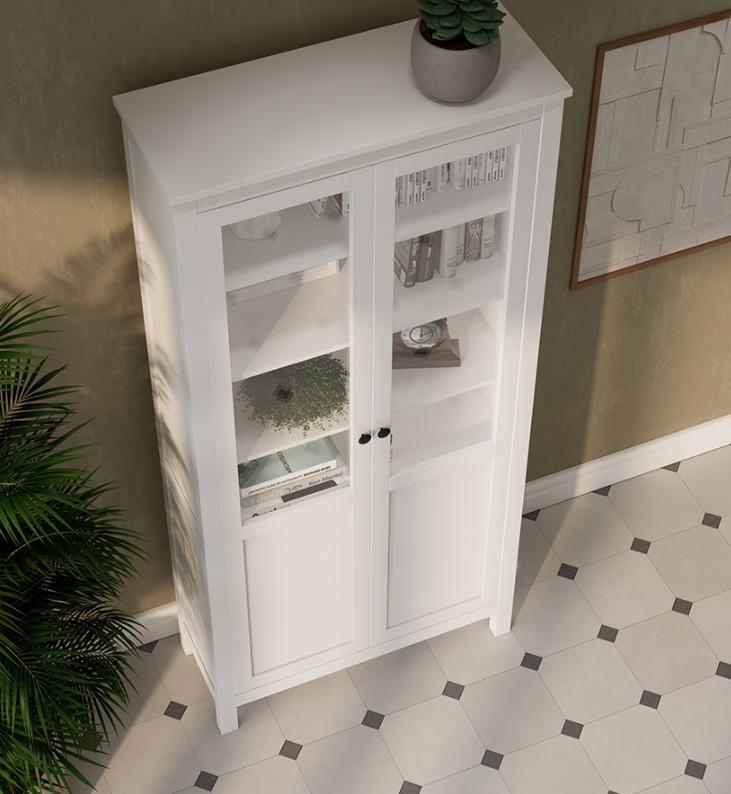HEMNES ХЕМНЭС  КЫМÖР Шкаф с 2 дверями белый