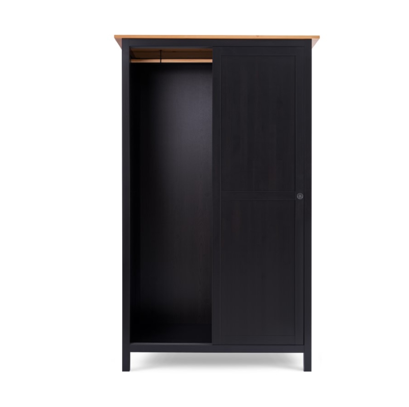 HEMNES ХЕМНЭС  КЫМÖР Шкаф с 2 дверями черный/светло-коричневый