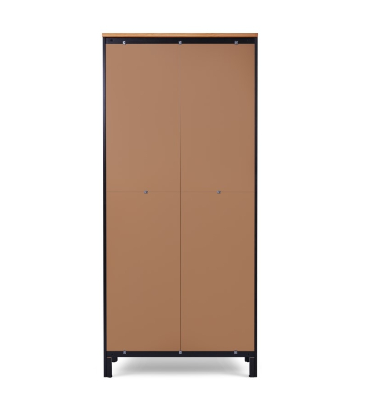 HEMNES ХЕМНЭС  КЫМÖР Шкаф с 2 дверями черный/светло-коричневый