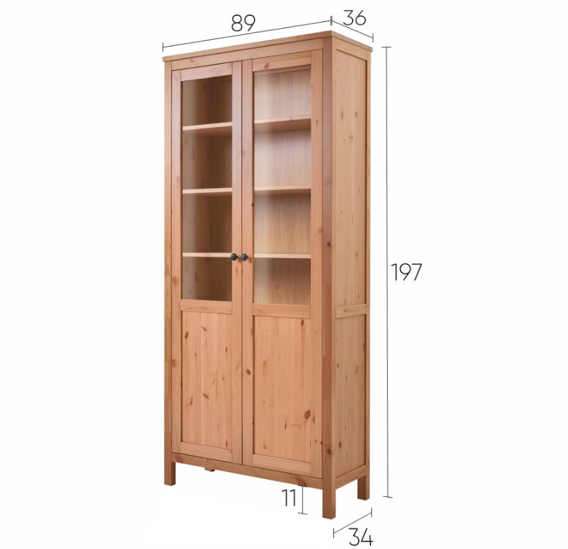 HEMNES ХЕМНЭС  КЫМÖР Шкаф с 2 дверями светло-коричневый