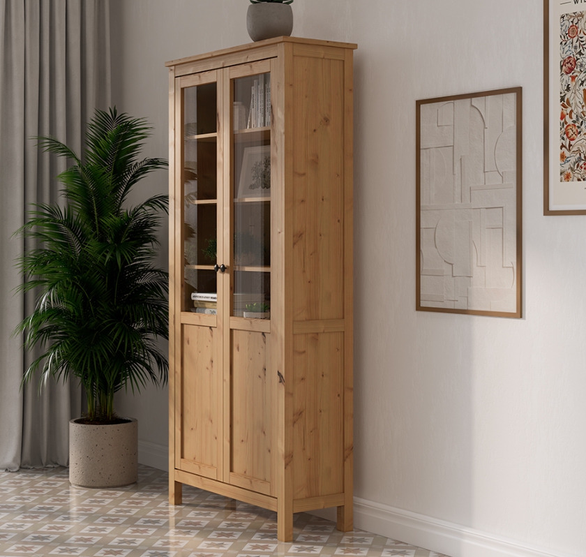 HEMNES ХЕМНЭС  КЫМÖР Шкаф с 2 дверями светло-коричневый