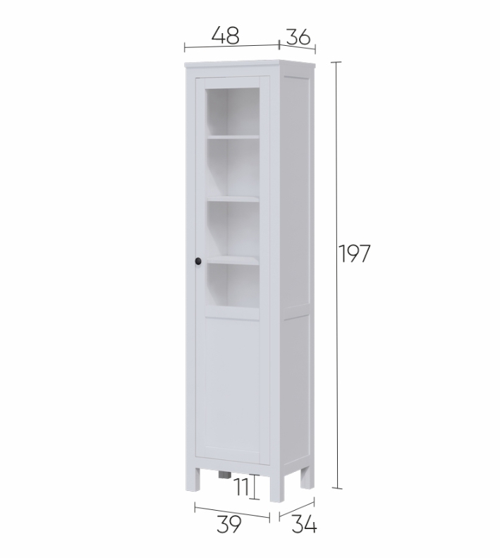 HEMNES ХЕМНЭС  КЫМÖР Шкаф с дверью белый