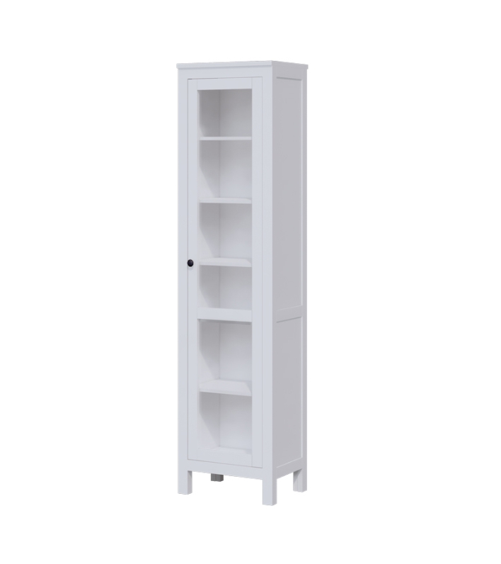 HEMNES ХЕМНЭС  КЫМÖР Шкаф-витрина с дверью стекло белый