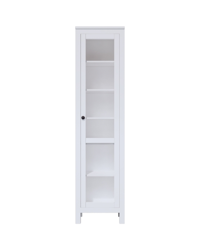 HEMNES ХЕМНЭС  КЫМÖР Шкаф-витрина с дверью стекло белый
