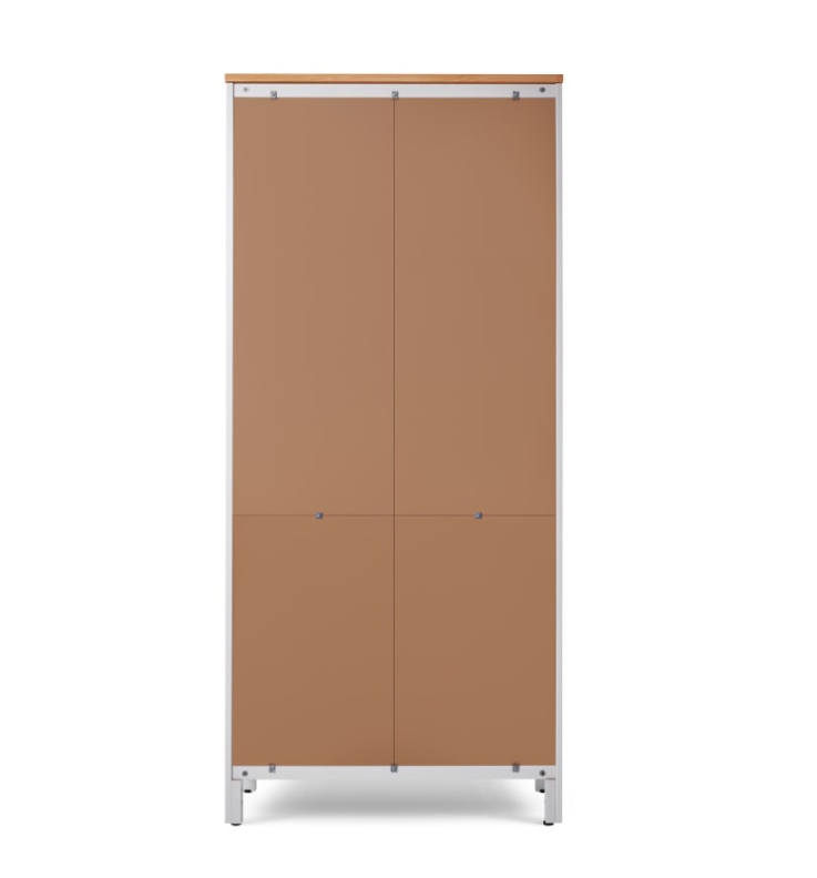 HEMNES ХЕМНЭС  КЫМÖР Шкаф-витрина белый/светло-коричневый