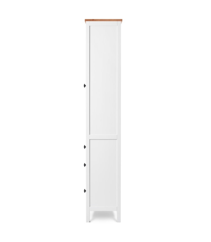 HEMNES ХЕМНЭС  КЫМÖР Шкаф-витрина белый/светло-коричневый
