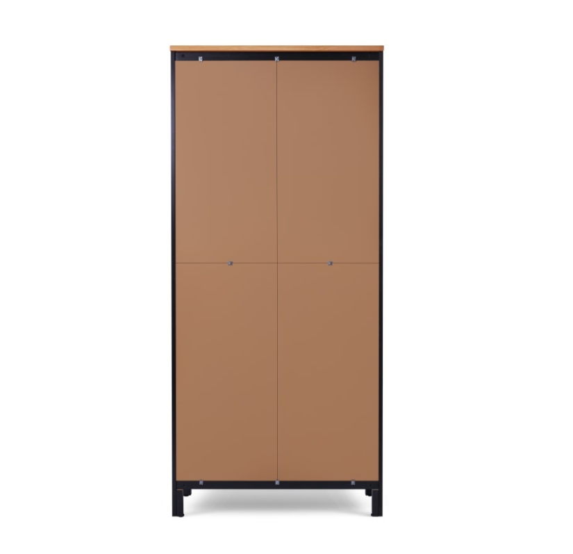 HEMNES ХЕМНЭС  КЫМÖР Шкаф-витрина с 2 дверями черный/светло-коричневый стекло