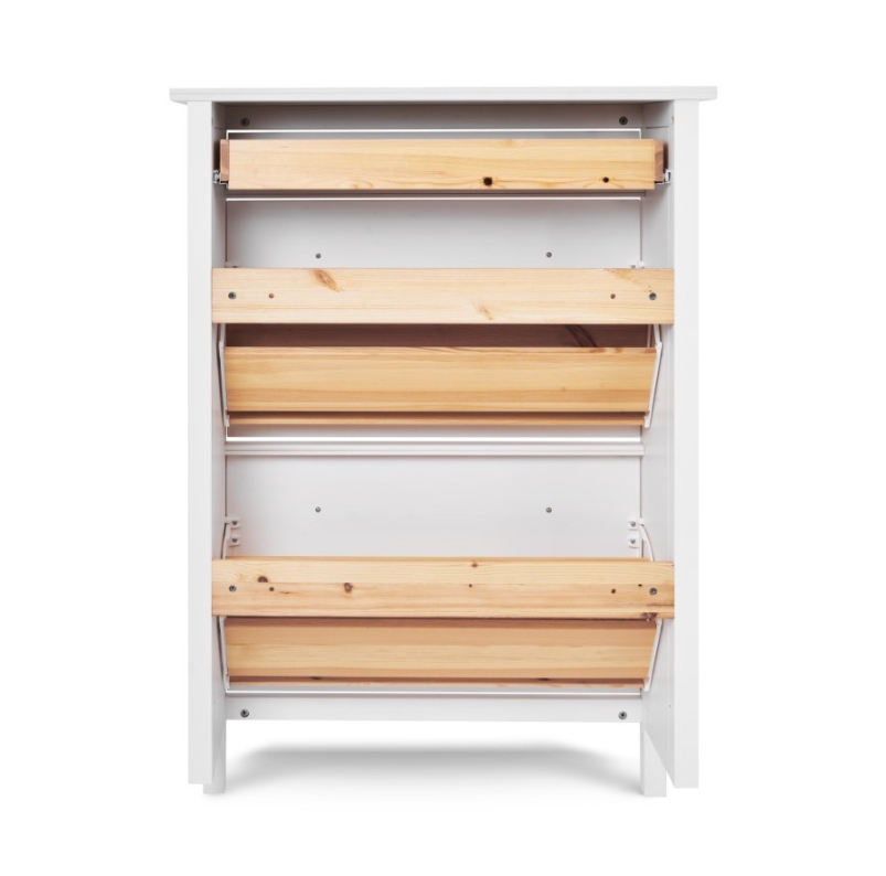 HEMNES ХЕМНЭС  КЫМÖР Тумба для обуви белая 2 отделения и ящик