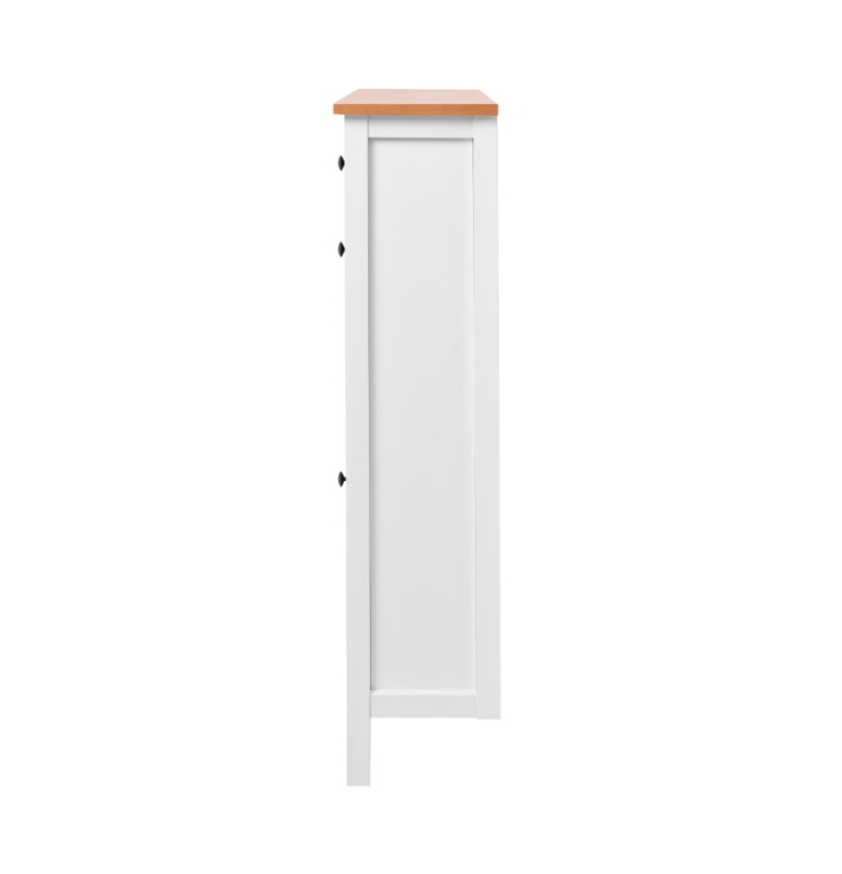 HEMNES ХЕМНЭС  КЫМÖР Тумба для обуви белый/светло-коричневый 2 отделения и ящик