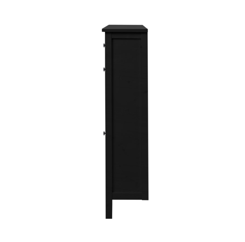 HEMNES ХЕМНЭС  КЫМÖР Тумба для обуви черный 2 отделения и ящик