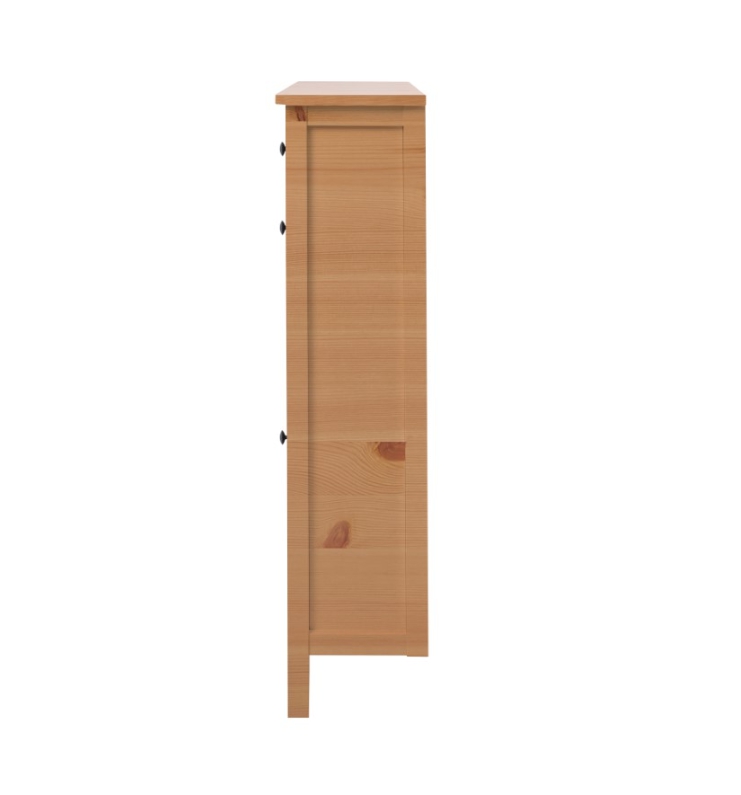 HEMNES ХЕМНЭС  КЫМÖР Тумба для обуви светло-коричневая 2 отделения и ящик