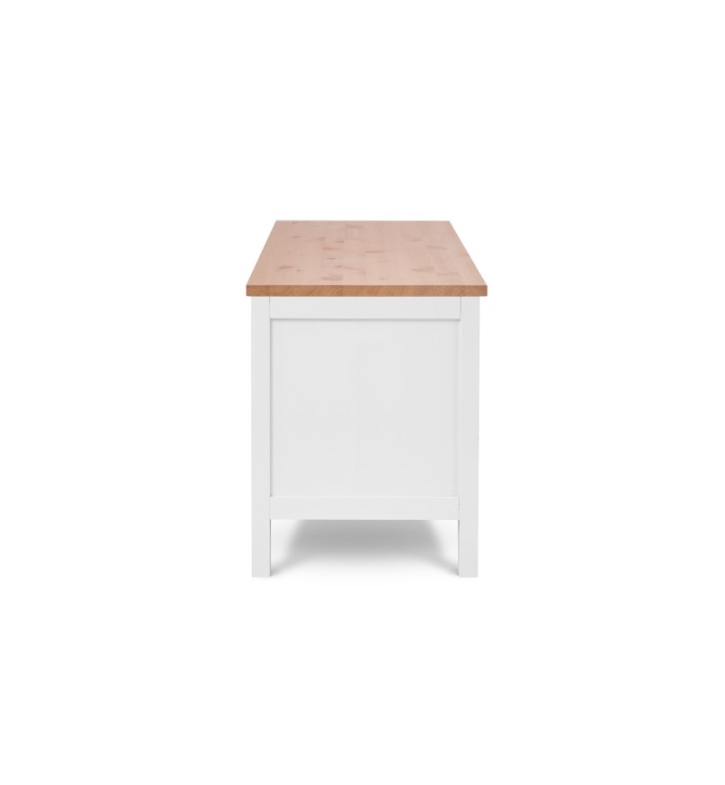 HEMNES ХЕМНЭС  КЫМÖР Тумба ТВ белая/светло-коричневая 2 ящика 124 см