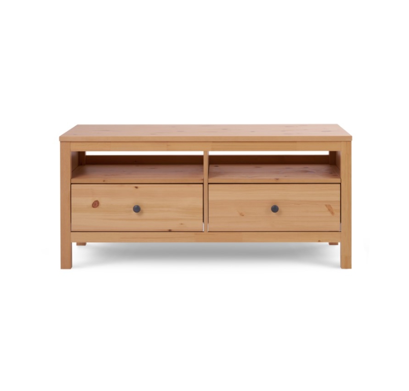 HEMNES ХЕМНЭС  КЫМÖР Тумба ТВ светло-коричневая 2 ящика 124 см