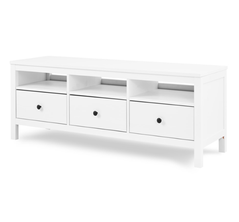 HEMNES ХЕМНЭС  КЫМÖР Тумба ТВ белая 3 ящика 148 см