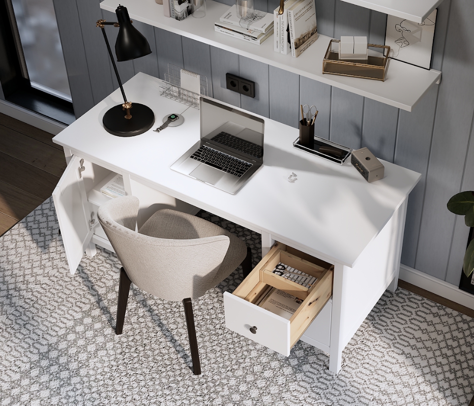 HEMNES ХЕМНЭС  КЫМОР Стол письменный белый