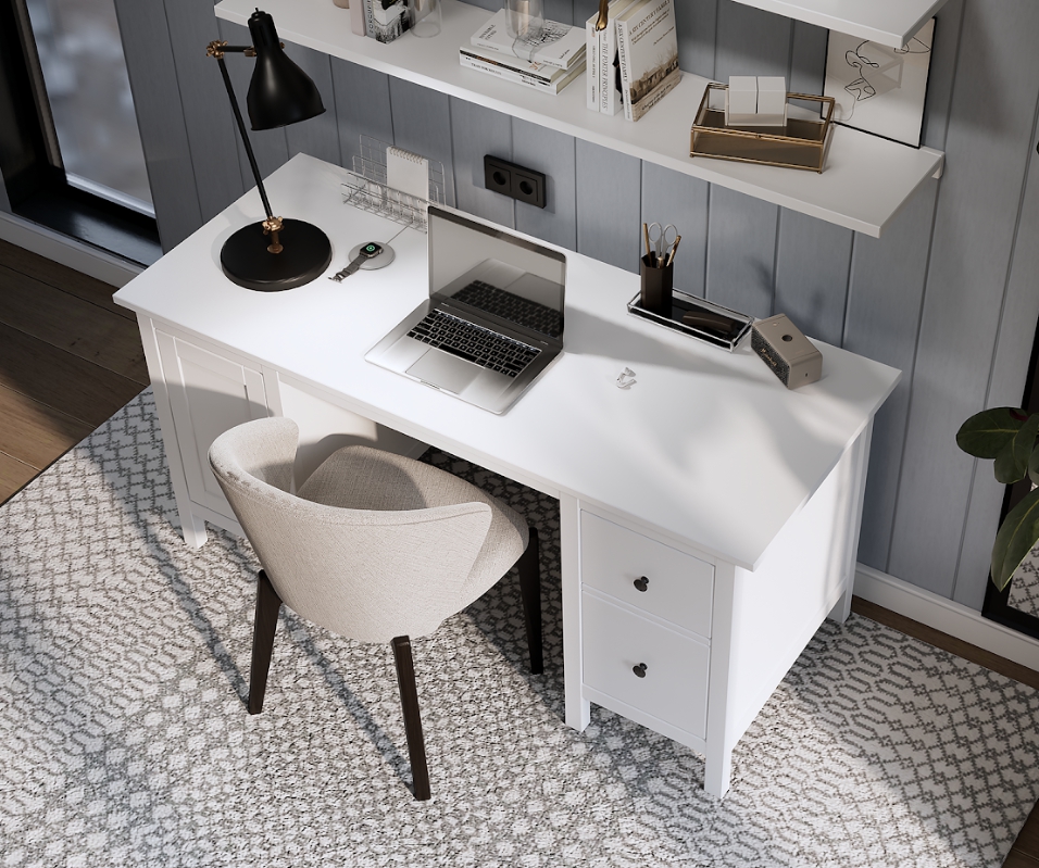HEMNES ХЕМНЭС  КЫМОР Стол письменный белый
