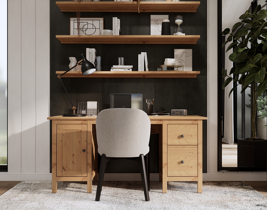 HEMNES ХЕМНЭС  КЫМОР Стол письменный светло-коричневый