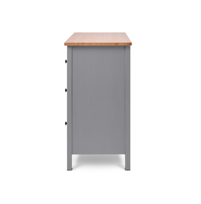 HEMNES ХЕМНЭС  КЫМÖР Комод 3 ящика серый/светло-коричневый