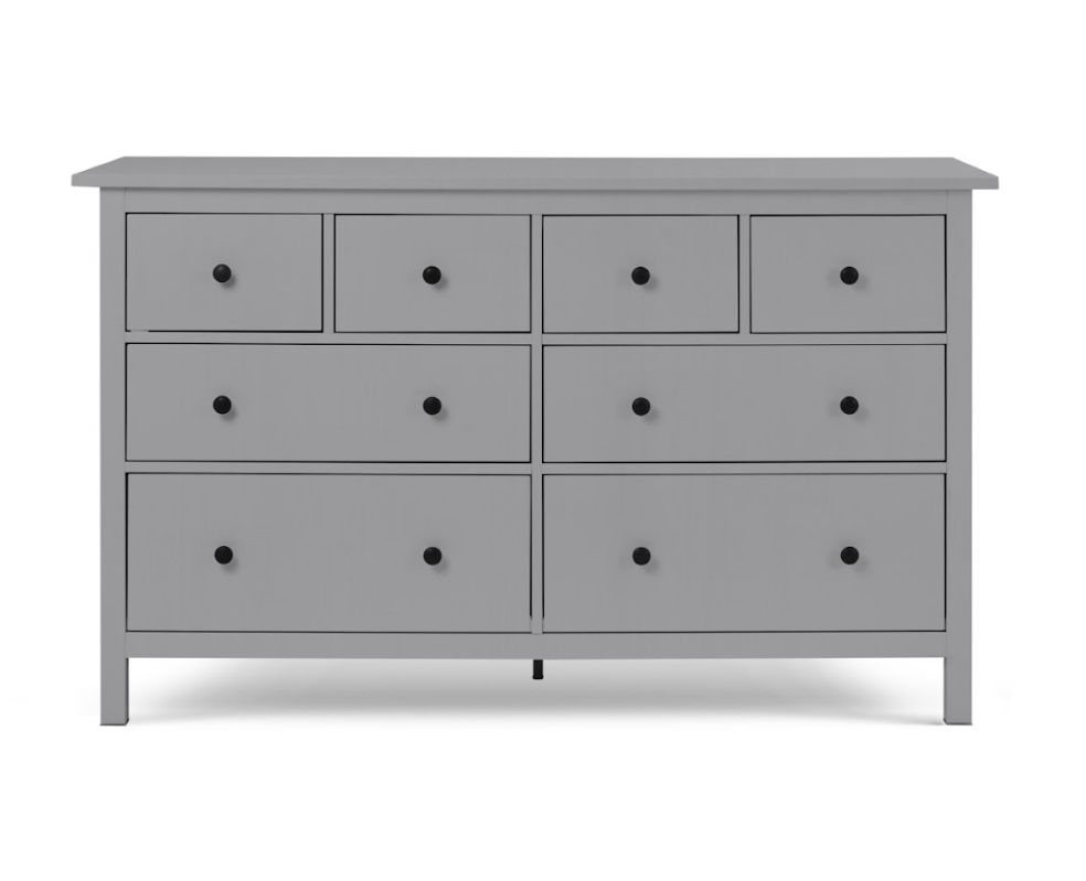 HEMNES ХЕМНЭС  КЫМÖР Комод 8 ящиков серый