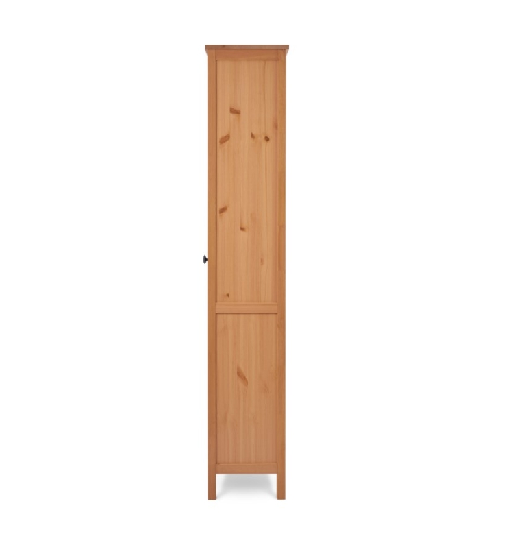 HEMNES ХЕМНЭС  КЫМÖР Шкаф-витрина с дверью стекло светло-коричневый