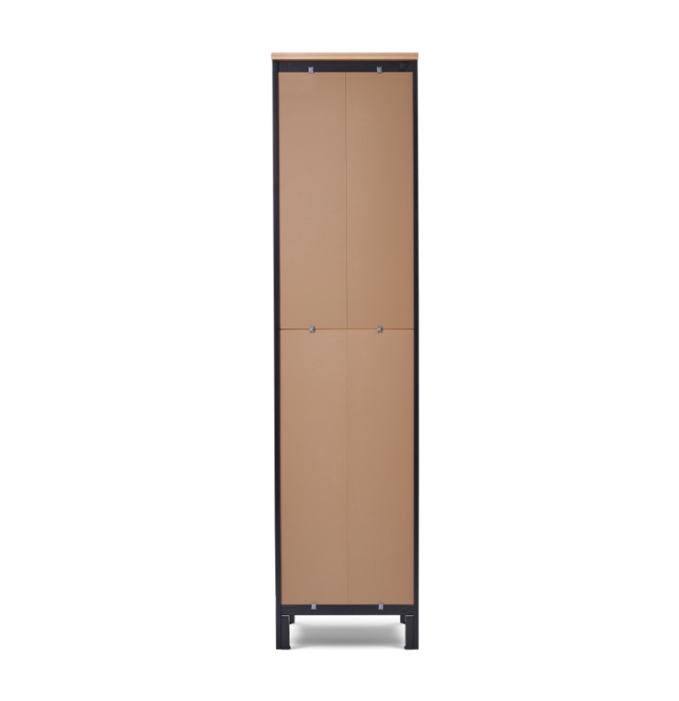 HEMNES ХЕМНЭС  КЫМÖР Шкаф-витрина с дверью стекло черный/светло-коричневый