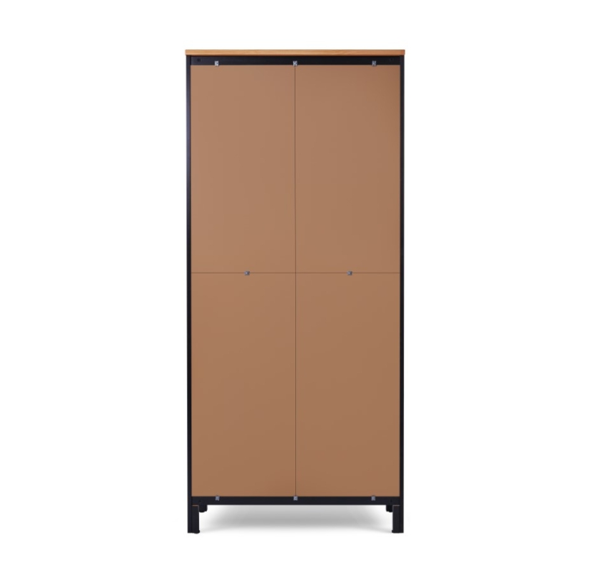 HEMNES ХЕМНЭС  КЫМÖР стеллаж чёрный/светло-коричневый ширина 90 см