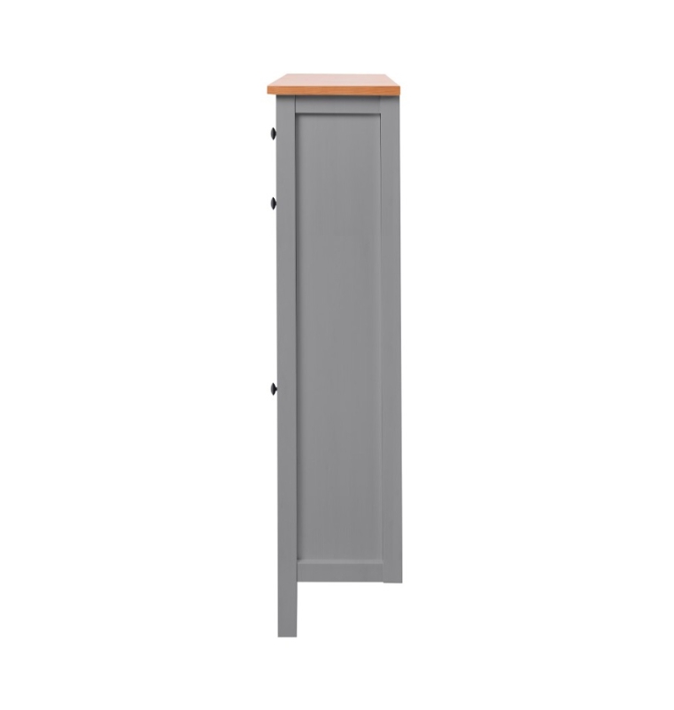 HEMNES ХЕМНЭС  КЫМÖР Тумба для обуви серый/светло-коричневый 2 отделения и ящик