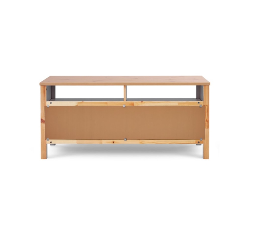 HEMNES ХЕМНЭС  КЫМÖР Тумба ТВ серая/светло-коричневая 2 ящика 124 см