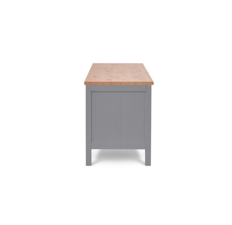 HEMNES ХЕМНЭС  КЫМÖР Тумба ТВ серая/светло-коричневая 2 ящика 124 см