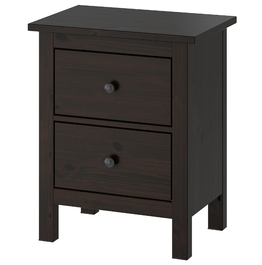 HEMNES ХЕМНЭС/MIRA комод 2 ящика черный