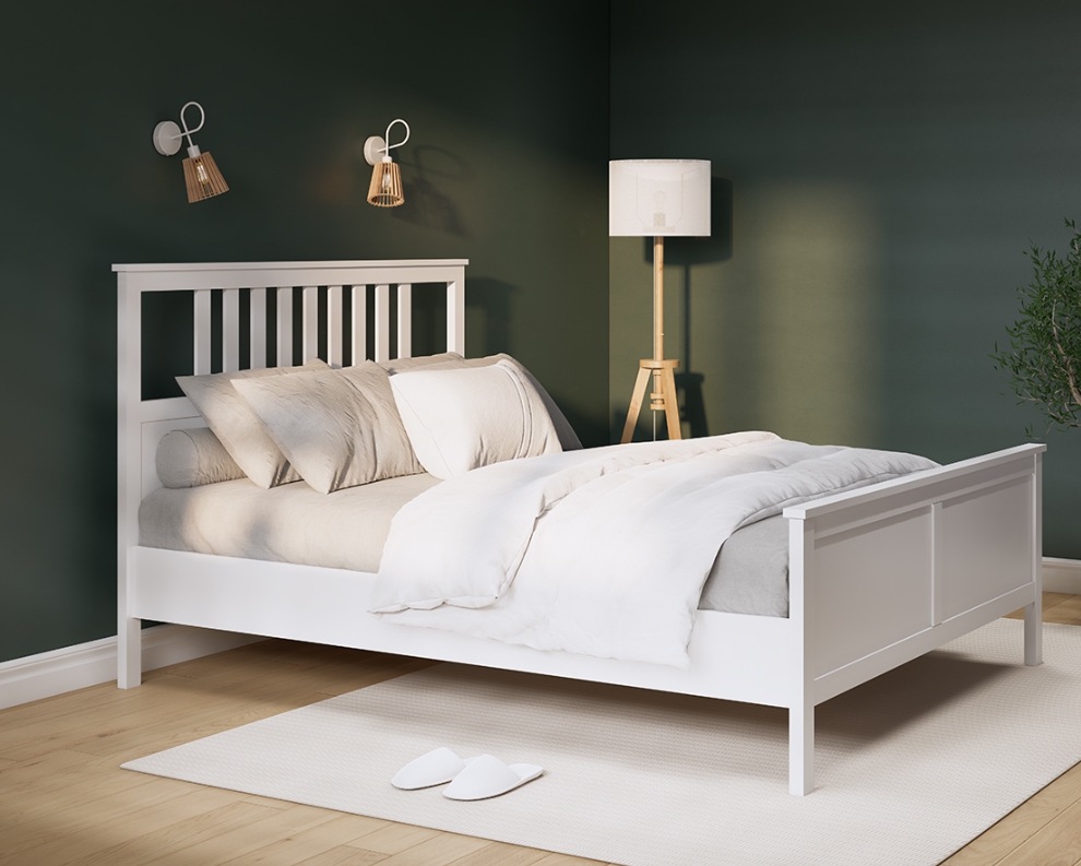 HEMNES ХНМНЭС  КЫМÖР кровать белая 140*200