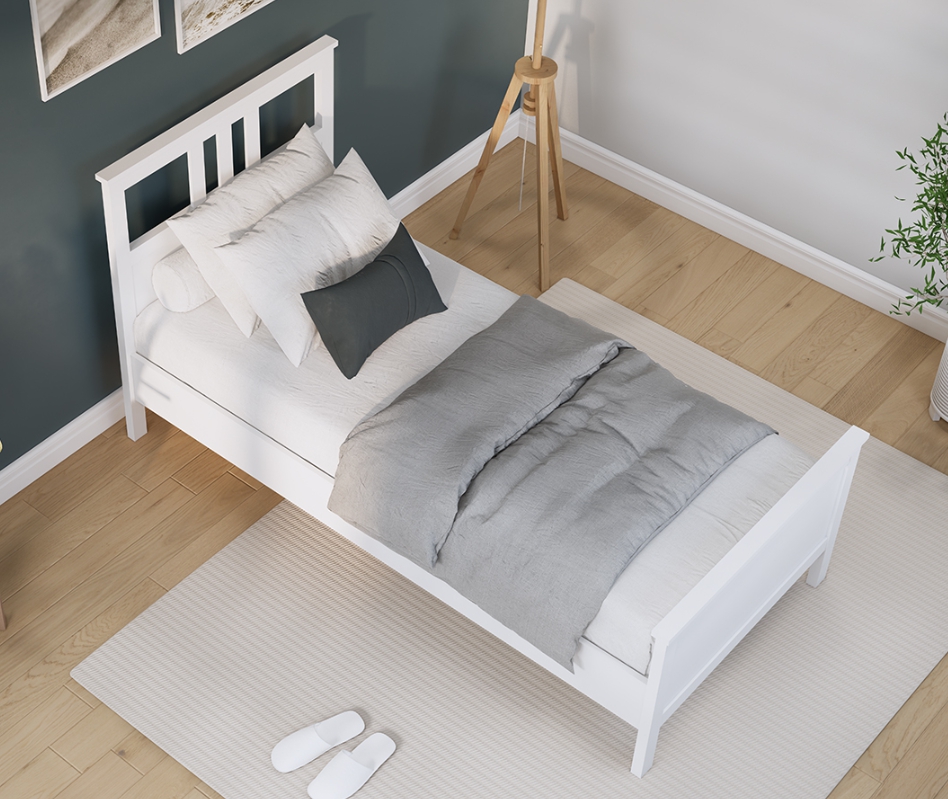 HEMNES ХНМНЭС  КЫМÖР кровать белая 90*200