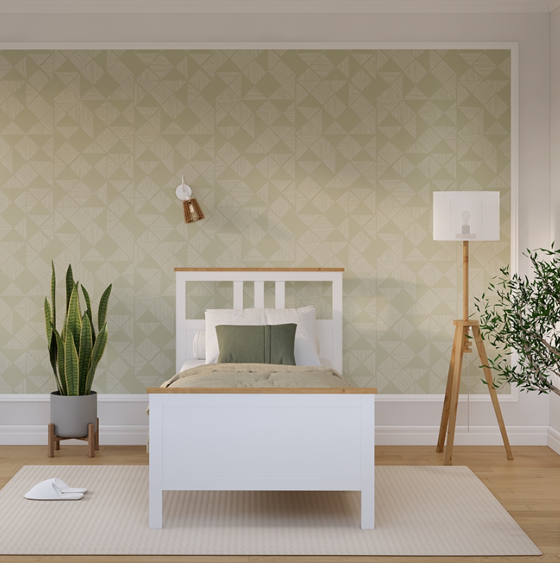 HEMNES ХНМНЭС  КЫМÖР кровать белая/светло-коричневая 90*200