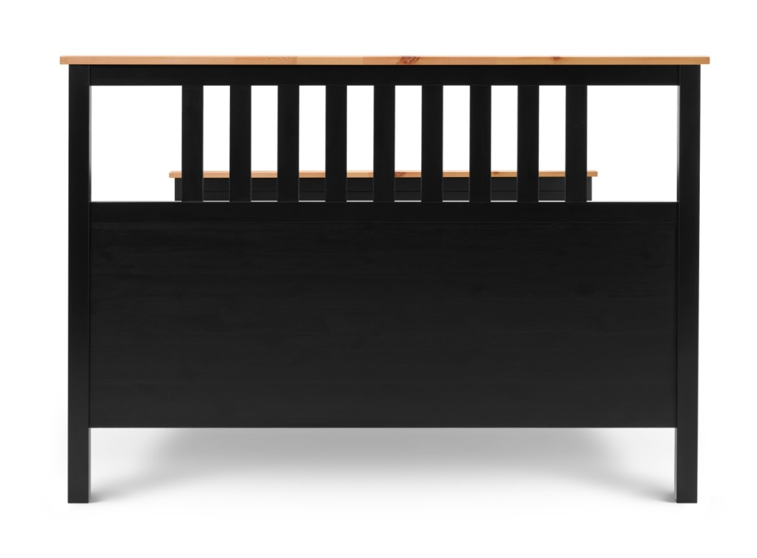 HEMNES ХНМНЭС  КЫМÖР кровать черная/светло-коричневая 160*200