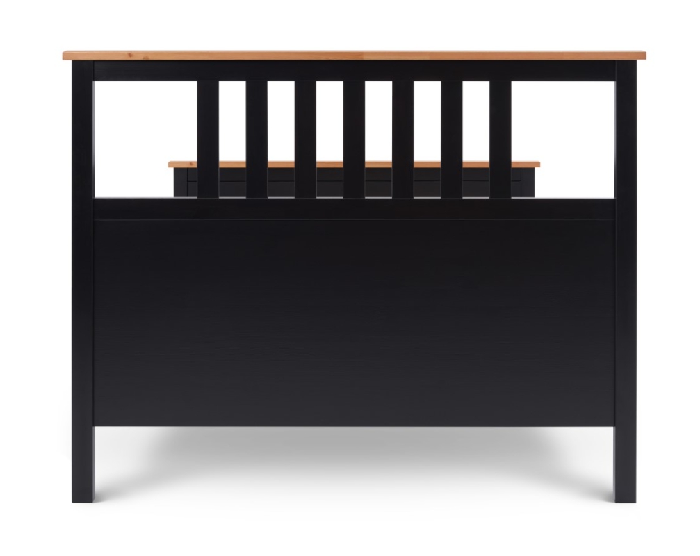 HEMNES ХНМНЭС  КЫМÖР кровать чёрный/светло-коричневый 140*200